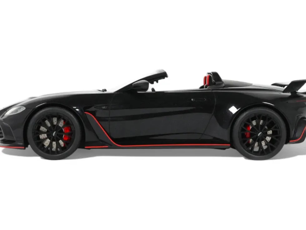 2023 Aston Martin V12 Vantage Roadster Onyx Black 1/18 Model Car by GT Spirit