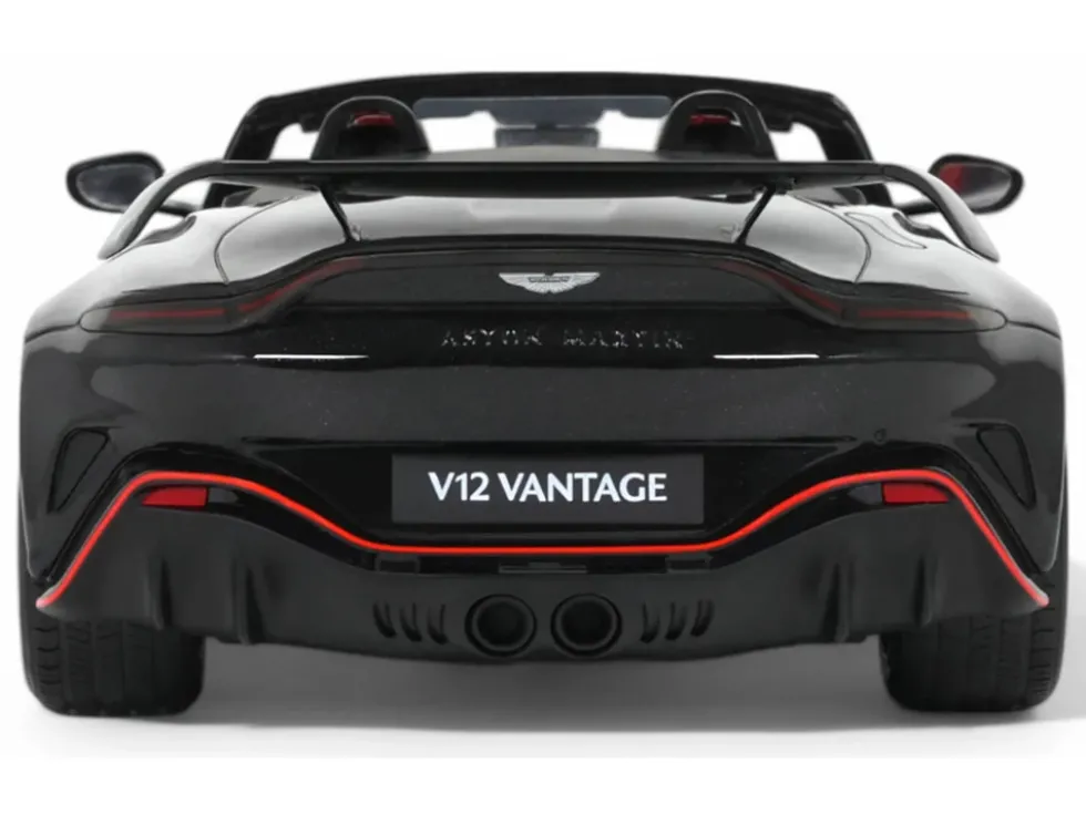 2023 Aston Martin V12 Vantage Roadster Onyx Black 1/18 Model Car by GT Spirit