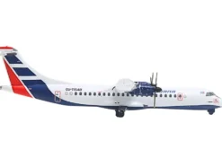 ATR 72-200 Commercial Aircraft "Cubana Airlines" (CU-T1548) White with Red and Blue Stripes 1/400 Diecast Model Airplane by GeminiJets