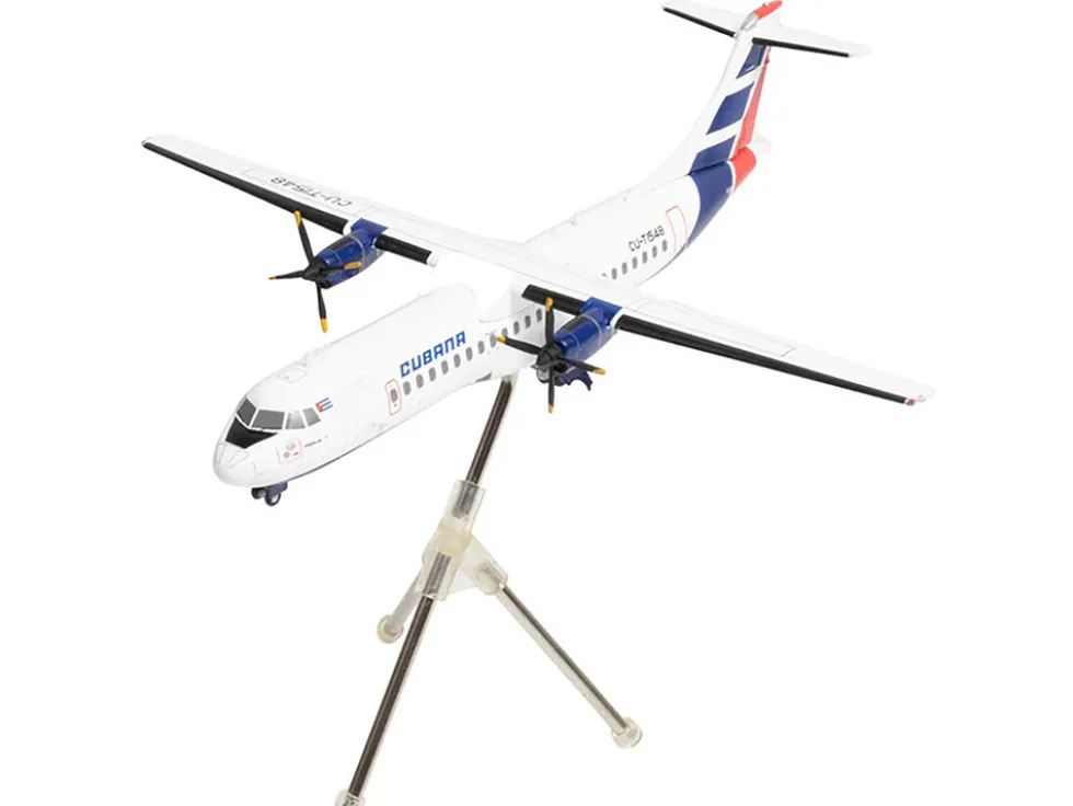 ATR 72-200 Commercial Aircraft "Cubana de Aviacion" (CU-T1548) White with Red and Blue Tail "Gemini 200" Series 1/200 Diecast Model Airplane by GeminiJets