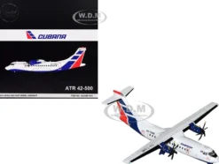 ATR 42-500 Commercial Aircraft "Cubana" (CU-T1240) White with Blue and Red Tail "Gemini 200" Series 1/200 Diecast Model Airplane by GeminiJets