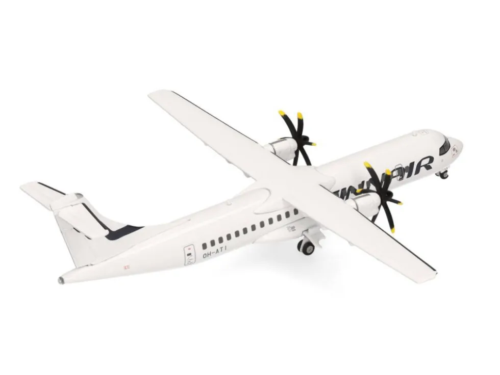 ATR 72-500 Commercial Aircraft "FinnAir" (OH-ATI) White 1/200 Diecast Model Airplane by Herpa