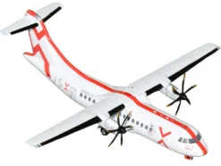 ATR 42-600 Commercial Aircraft "JSX" (N400JX) White with Red Stripes 1/400 Diecast Model Airplane by GeminiJets