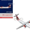 ATR 72-600 Commercial Aircraft "Loganair - Scotland's Airline" (G-LMTE) White with Red Plaid Tail 1/400 Diecast Model Airplane by GeminiJets
