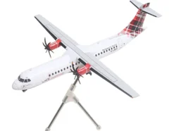 ATR 72-600 Commercial Aircraft "Loganair - Scotland's Airline" (G-LMTE) White with Red Plaid Tail "Gemini 200" Series 1/200 Diecast Model Airplane by GeminiJets