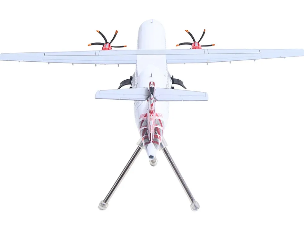 ATR 72-600 Commercial Aircraft "Loganair - Scotland's Airline" (G-LMTE) White with Red Plaid Tail "Gemini 200" Series 1/200 Diecast Model Airplane by GeminiJets