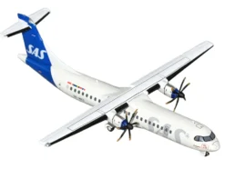 ATR 72-600 Commercial Aircraft "Scandinavian Airlines" (SE-MKD) White with Blue Tail 1/400 Diecast Model Airplane by GeminiJets