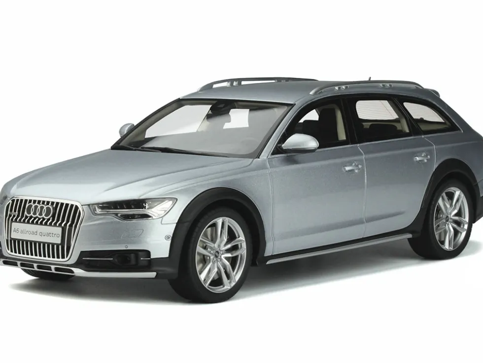 2019 Audi A6 C7 Allroad Floret Silver Metallic 1/18 Model Car GT Spirit GT354