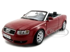 Audi A4 Red Convertible 1/18 Diecast Model Car Motormax 73148