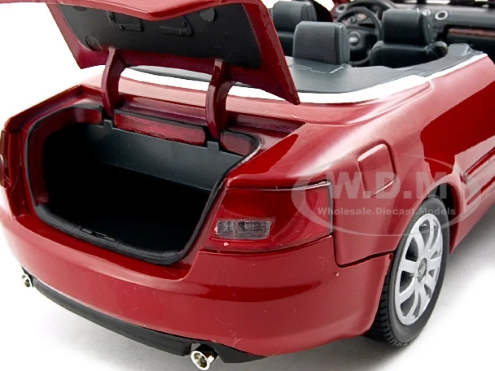 Audi A4 Red Convertible 1/18 Diecast Model Car Motormax 73148