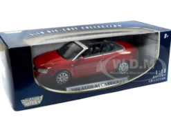 Audi A4 Red Convertible 1/18 Diecast Model Car Motormax 73148