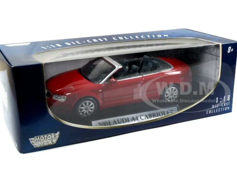 Audi A4 Red Convertible 1/18 Diecast Model Car Motormax 73148