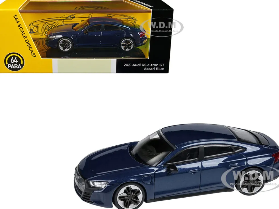 Audi E tron GT RS Ascari Blue Metallic 1/64 Diecast Model Car Paragon Models PA-55335