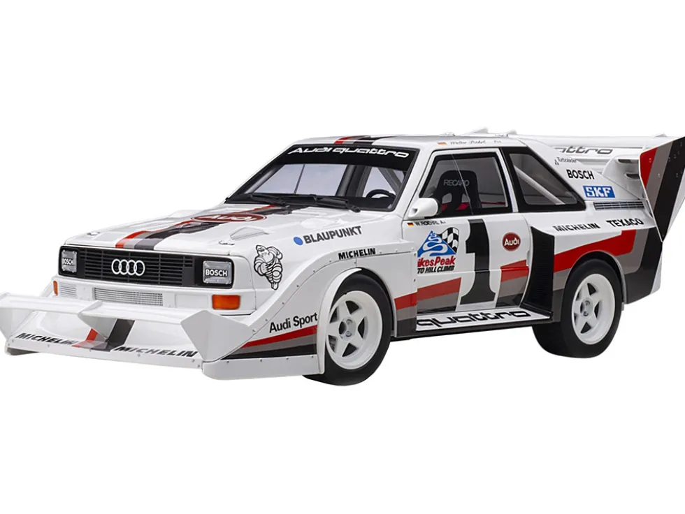 Audi Quattro S1 #1 Walter Roehrl Winner Pikes Peak 1987 1/18 Model Car Autoart 88700