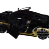 Audi R8 LMS GT3 Black with Gold Stripes and Graphics "Midnight Eclipse" Series 1/24 Diecast Model Car by Motormax