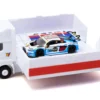 Audi R8 LMS GT3 evo II #30 James Yu "Uno Racing Team" "Macau GT Cup - FIA GT World Cup" (2024) with Plastic Transporter Packaging and Collectible Tarmac Cards "Hobby64" Series 1/64 Diecast Model Car by Tarmac Works