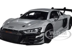 Audi R8 LMS GT3 Silver Metallic Timeless Legends Series 1/24 Diecast Model Car Motormax 79380SIL