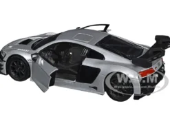 Audi R8 LMS GT3 Silver Metallic Timeless Legends Series 1/24 Diecast Model Car Motormax 79380SIL