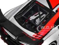 Audi R8 LMS GT3 Silver Metallic with Graphics GT Racing Series 1/24 Diecast Model Car Motormax 73788sil