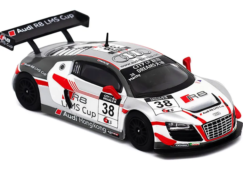 Audi R8 LMS #38 Marchy Lee "Macau GT Cup" (2013) 1/64 Diecast Model Car by Pop Race