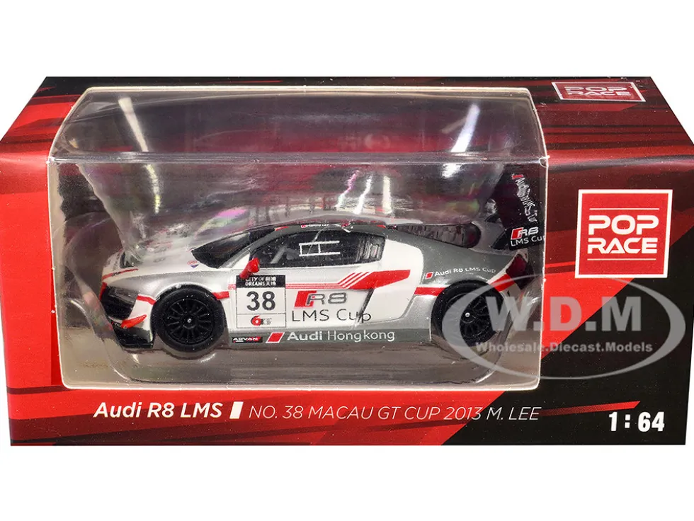 Audi R8 LMS #38 Marchy Lee "Macau GT Cup" (2013) 1/64 Diecast Model Car by Pop Race