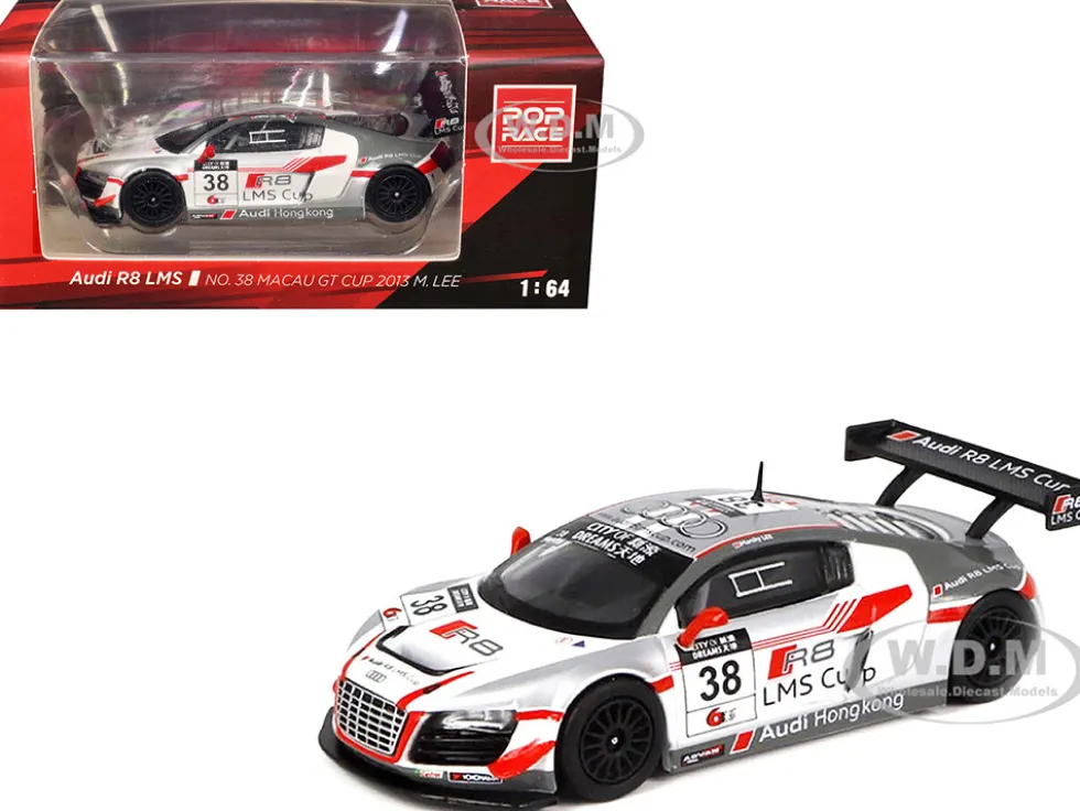 Audi R8 LMS #38 Marchy Lee "Macau GT Cup" (2013) 1/64 Diecast Model Car by Pop Race