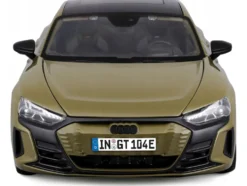 2022 Audi RS e tron GT Dark Green with Sunroof 1/18 Diecast Model Car Bburago 11050grn
