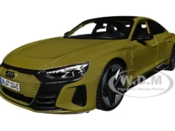 2022 Audi RS e tron GT Dark Green with Sunroof 1/18 Diecast Model Car Bburago 11050grn