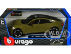 2022 Audi RS e tron GT Dark Green with Sunroof 1/18 Diecast Model Car Bburago 11050grn
