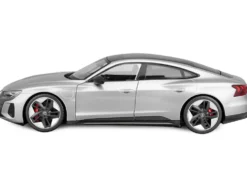 2022 Audi RS e tron GT Silver Metallic with Sunroof 1/18 Diecast Model Car Bburago 11050sil