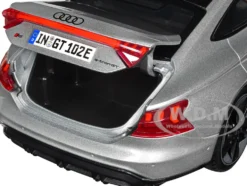 2022 Audi RS e tron GT Silver Metallic with Sunroof 1/18 Diecast Model Car Bburago 11050sil