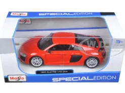 Audi R8 V10 Plus Red Special Edition 1/24 Diecast Model Car Maisto 31513