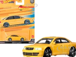 Audi S4 Quattro with Sunroof Yellow Deutschland Design Series Diecast Model Car Hot Wheels HCJ95