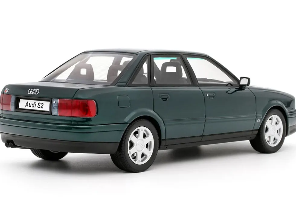 1993 Audi S2 Sedan Emerald Green Metallic Limited Edition to 2000 pieces Worldwide 1/18 Model Car by Otto Mobile