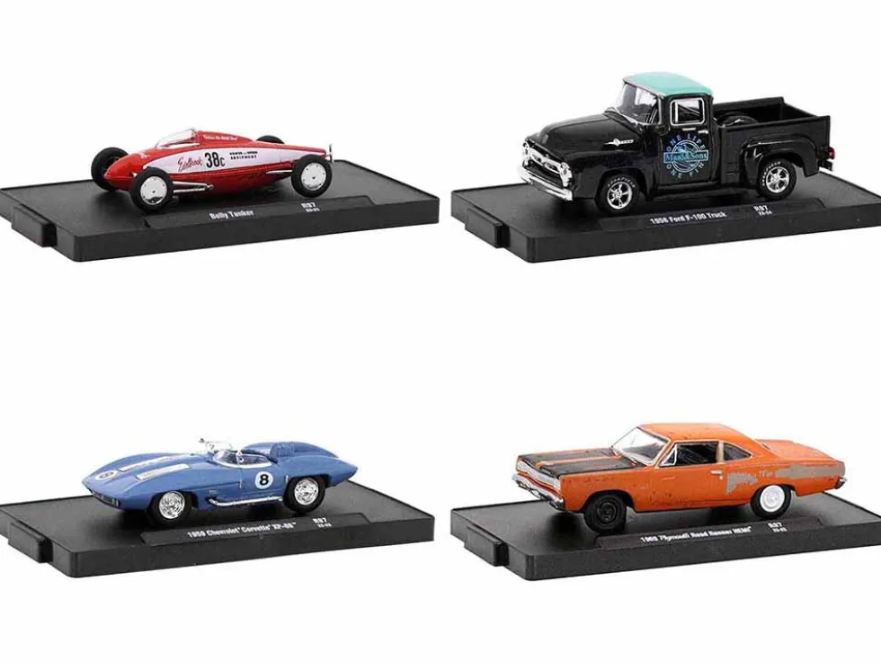 Auto Drivers Set of 4 pieces in Blister Packs Release 97 Limited Edition to 9600 pieces Worldwide 1/64 Diecast Model Cars M2 Machines 11228-97