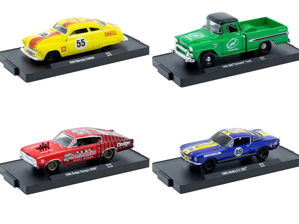 Auto-Drivers Set of 4 pieces in Blister Packs Release 132 Limited Edition to 8000 pieces Worldwide 1/64 Diecast Model Cars by M2 Machines