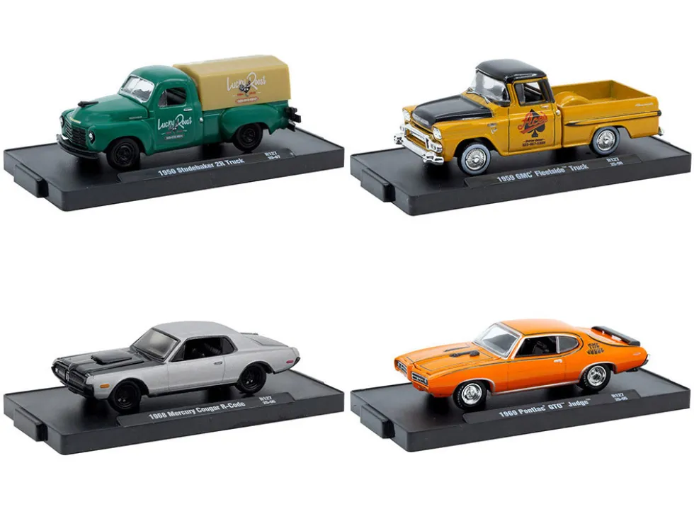 Auto-Drivers Set of 4 pieces in Blister Packs Release 127 Limited Edition to 7500 pieces Worldwide 1/64 Diecast Model Cars by M2 Machines