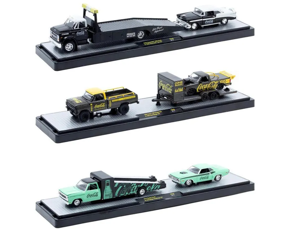 Auto Haulers "Coca-Cola" Set of 3 pieces Release 48 Limited Edition to 4800 pieces Worldwide 1/64 Diecast Models by M2 Machines