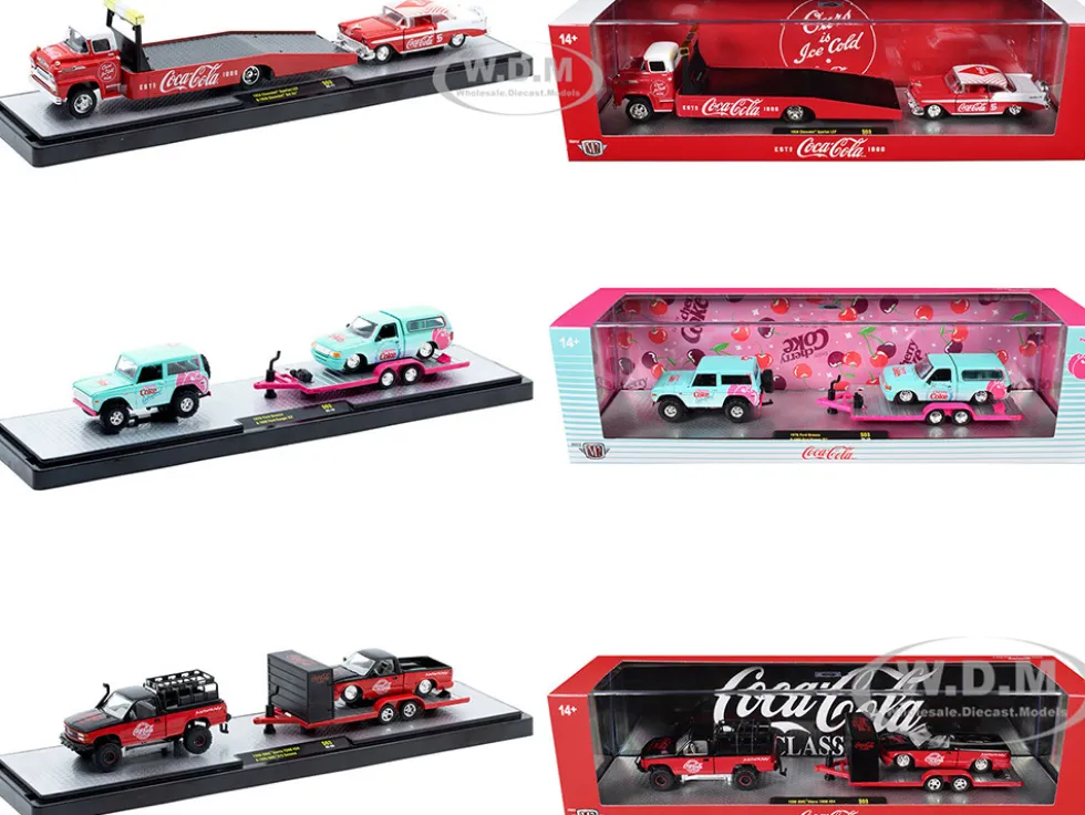 Auto Haulers "Coca-Cola" Set of 3 pieces Release S03 Limited Edition to 4800 pieces Worldwide 1/64 Diecast Models by M2 Machines