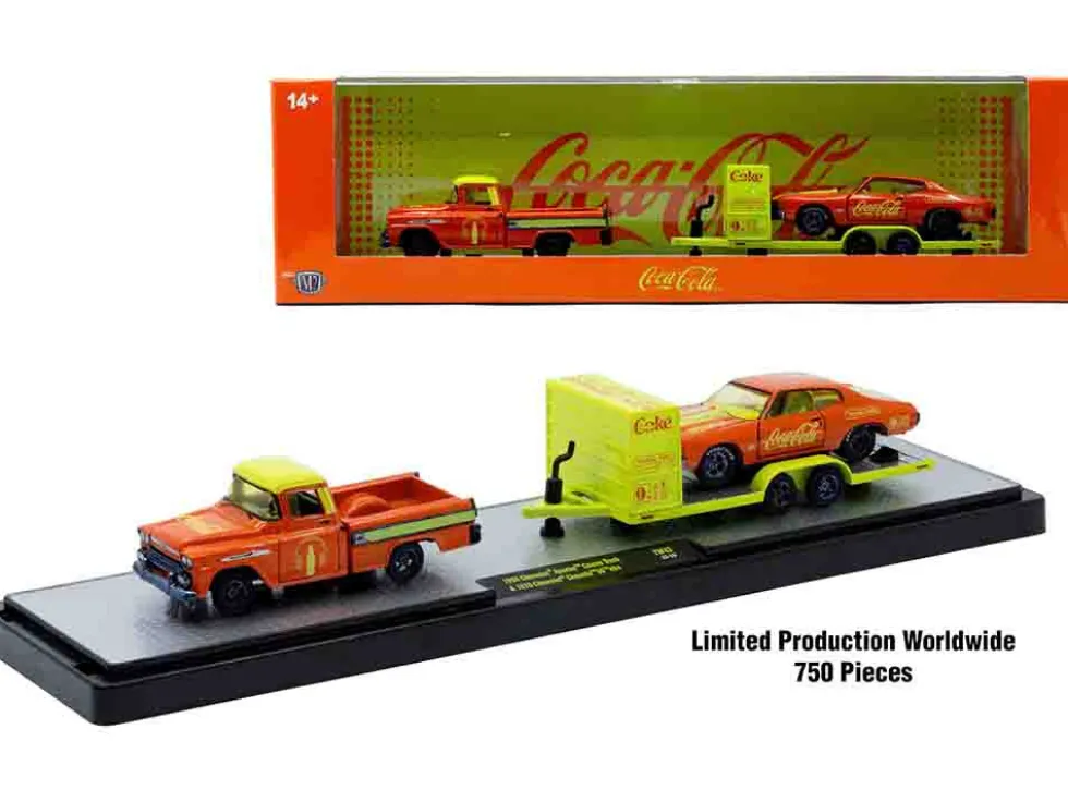 Auto Haulers "Coca-Cola" Set of 3 pieces Release 43 Limited Edition to 6200 pieces Worldwide 1/64 Diecast Models by M2 Machines
