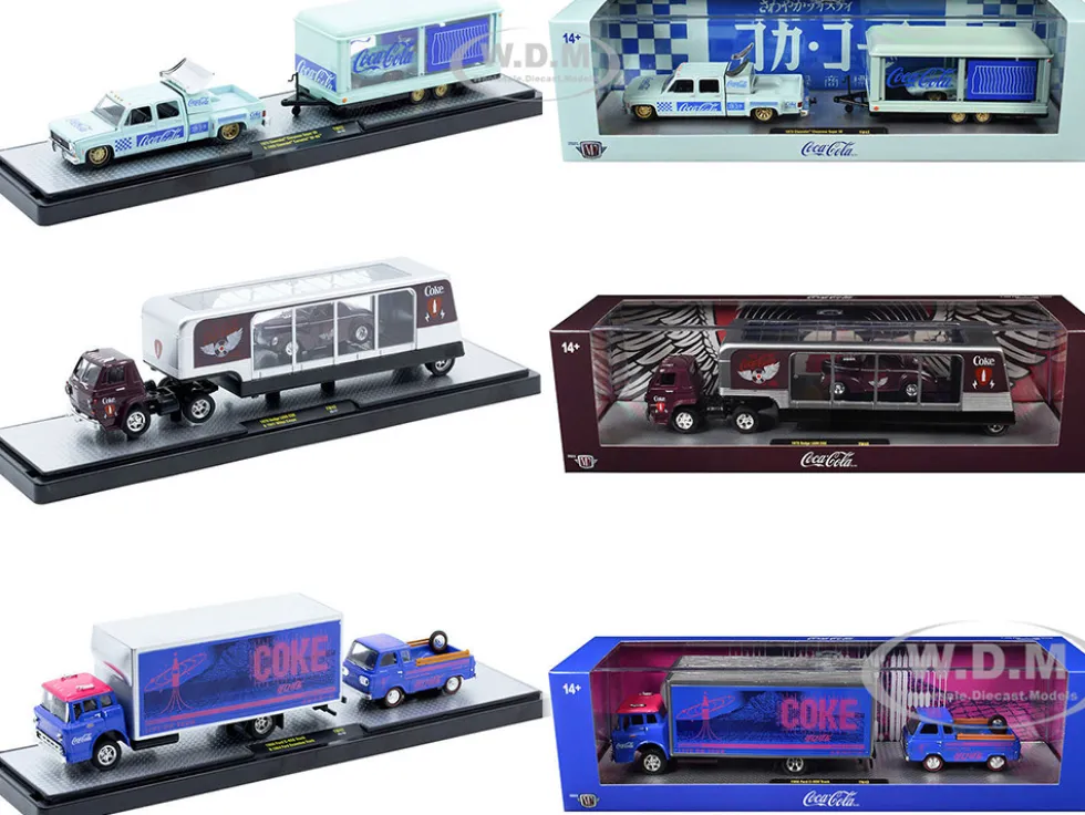 Auto Haulers "Coca-Cola" Set of 3 pieces Release 42 Limited Edition to 8200 pieces Worldwide 1/64 Diecast Models by M2 Machines