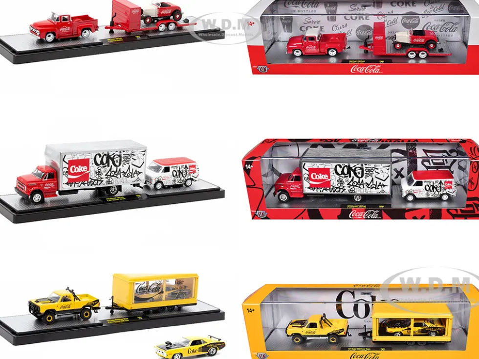 Auto Haulers "Coca-Cola" Set of 3 pieces Release 31 Limited Edition to 7250 pieces Worldwide 1/64 Diecast Models by M2 Machines