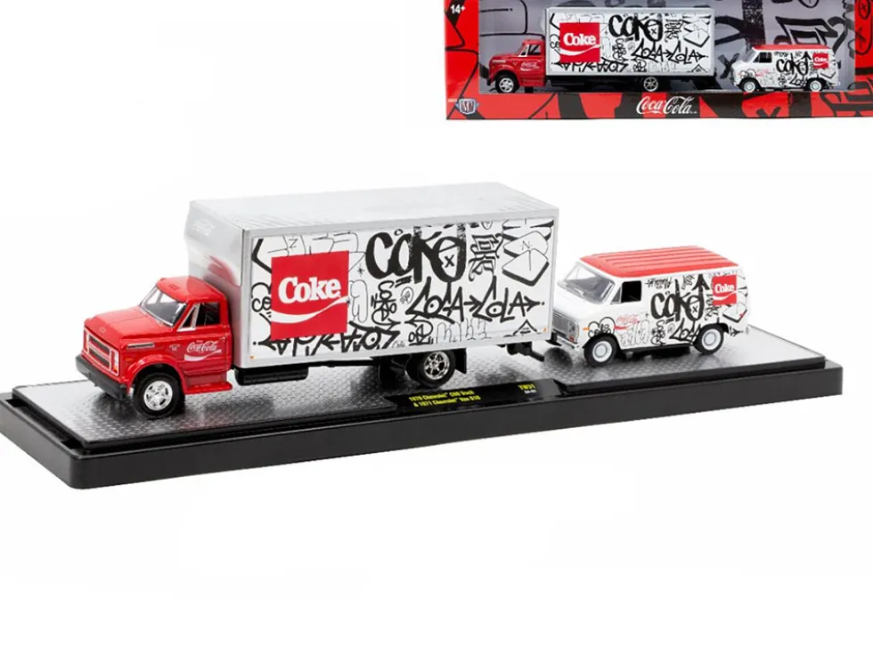 Auto Haulers "Coca-Cola" Set of 3 pieces Release 31 Limited Edition to 7250 pieces Worldwide 1/64 Diecast Models by M2 Machines