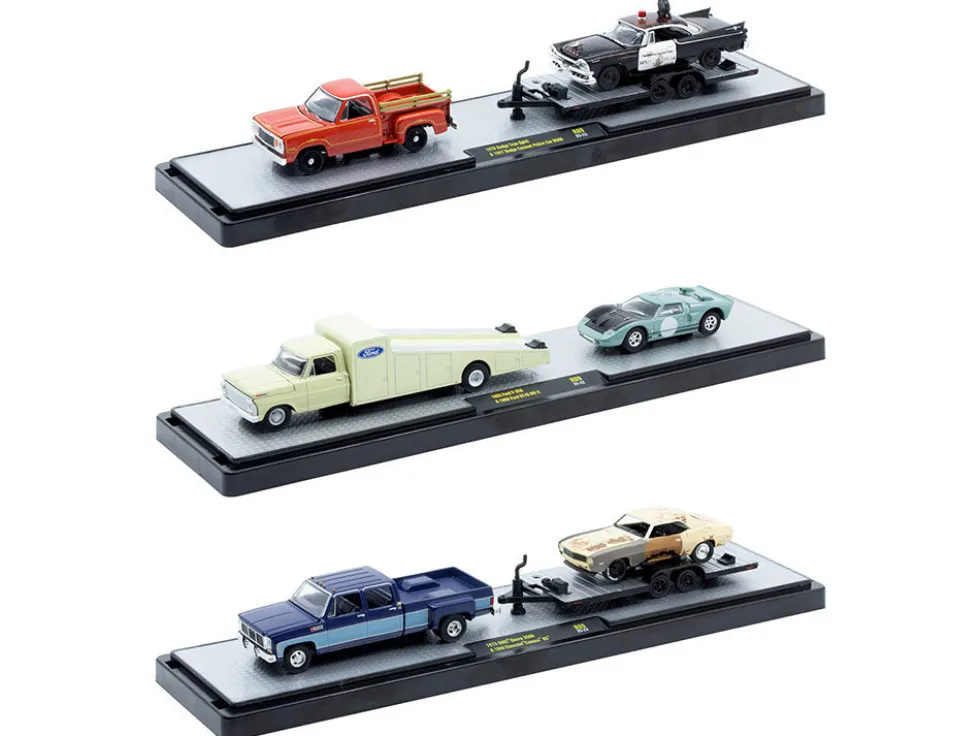 Auto Haulers Set of 3 Trucks Release 89 Limited Edition to 8000 pieces Worldwide 1/64 Diecast Models by M2 Machines