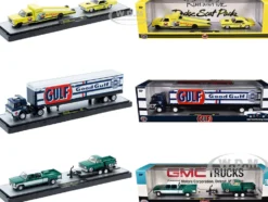 Auto Haulers Set of 3 Trucks Release 88 Limited Edition to 9600 pieces Worldwide 1/64 Diecast Models by M2 Machines