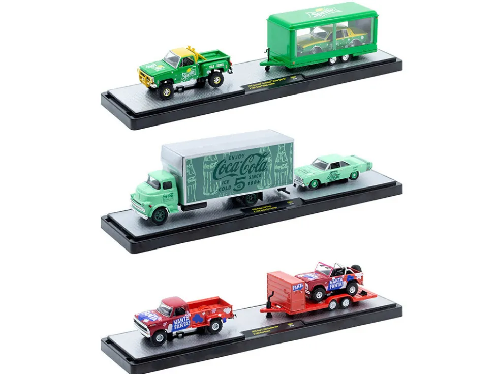 Auto Haulers "Soda" Set of 3 pieces Release 41 Limited Edition to 8200 pieces Worldwide 1/64 Diecast Models by M2 Machines