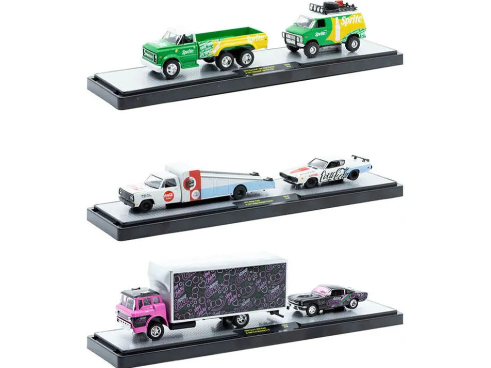 Auto Haulers "Soda" Set of 3 pieces Release 38 Limited Edition to 8000 pieces Worldwide 1/64 Diecast Models by M2 Machines