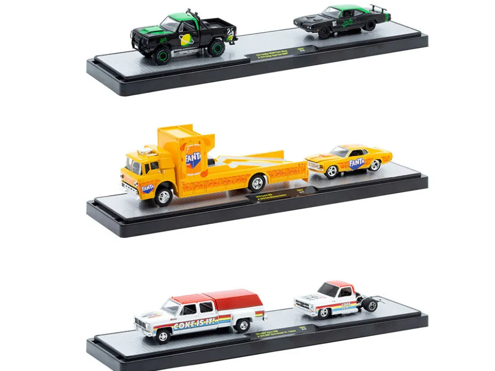 Auto Haulers "Soda" Set of 3 pieces Release 37 Limited Edition to 6000 pieces Worldwide 1/64 Diecast Models by M2 Machines
