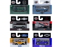 Auto Meets Set of 6 Cars IN DISPLAY CASES Release 96 Limited Edition 1/64 Diecast Model Cars by M2 Machines