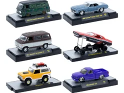 Auto Meets Set of 6 Cars IN DISPLAY CASES Release 96 Limited Edition 1/64 Diecast Model Cars by M2 Machines